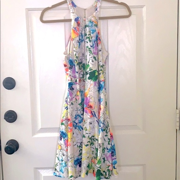 Express Dresses & Skirts - Express Flower Print Halter Neck Style Dress